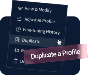 Duplicate Imagen personal AI editing profile