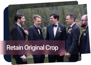 Imagen's automated AI photo cropping allows to retain original crop