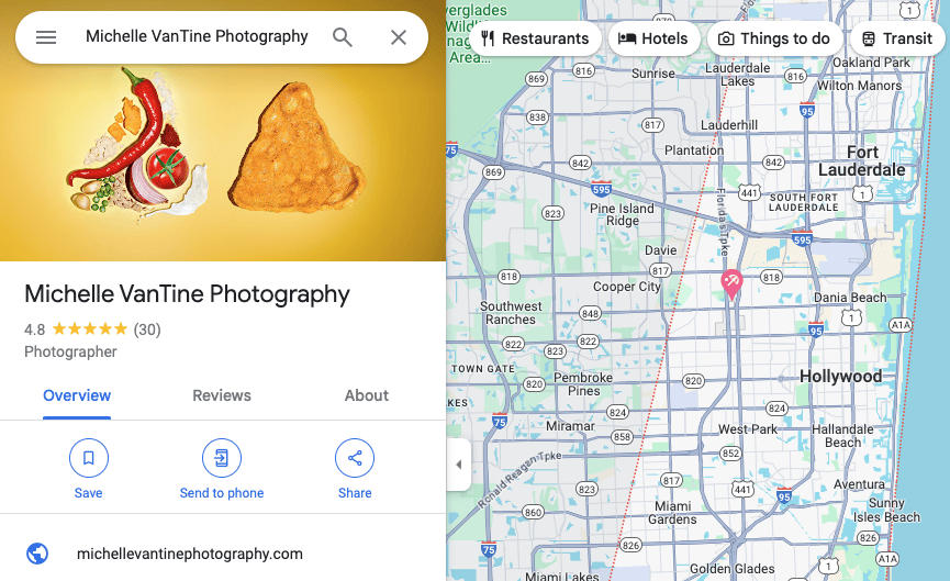 Digital Marketing for Photographers - promote your business online with Google Maps