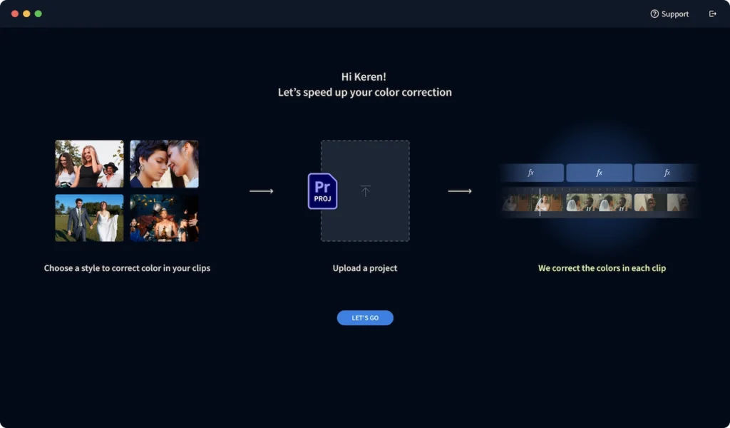 Imagen Video AI color correction tool mvp flow